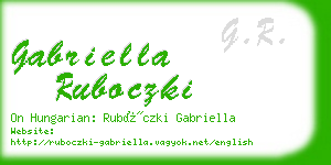 gabriella ruboczki business card